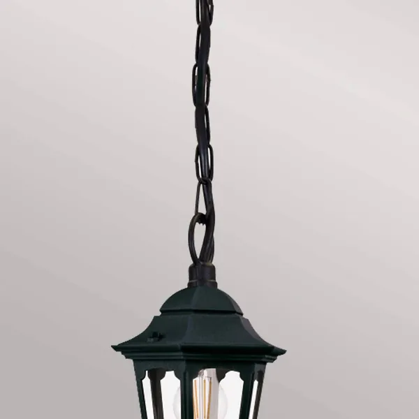 Elstead Lámpara colgante Parish con suspensión de cadena, altura 42 cm