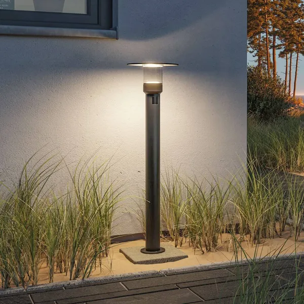 Paulmann Bolardo luminoso LED Siena, aluminio, sensor