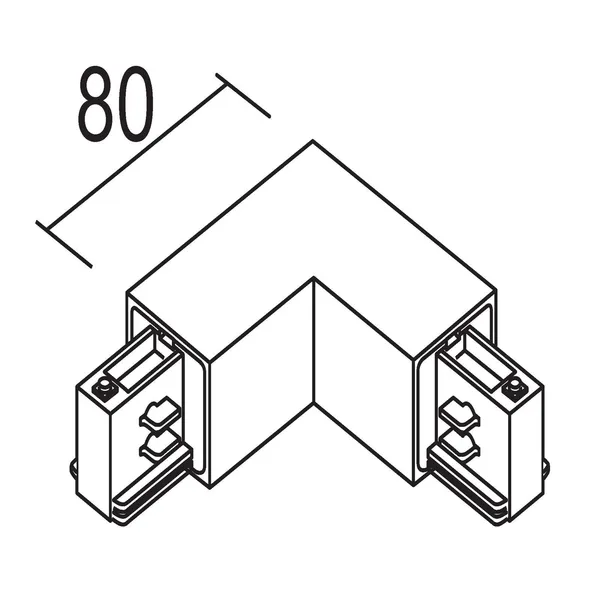 Esquina Ivela 90° tierra interior para LKM Quadro, negro