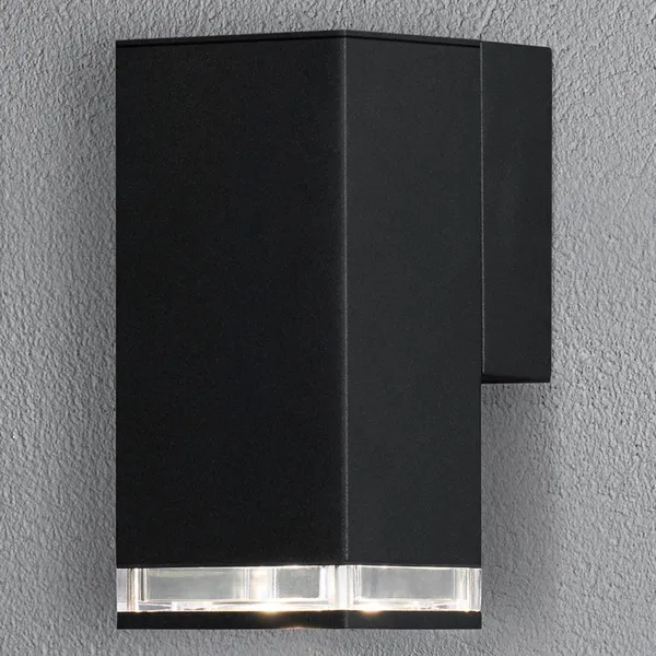 Konstsmide Aplique de exterior Pollux Downlight 16,5cm, negro