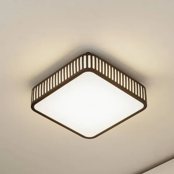 Lindby Lámpara LED de techo para exterior Lurinda, 26 cm, negro, IP44