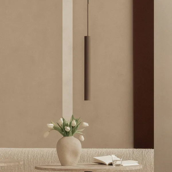 Audo Copenhagen Lámpara colgante Audo Tubulaire, altura 48 cm, bronce, aluminio