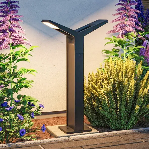 Paulmann Juntea bolardo luminoso LED, antracita, sensor, 2 luces.