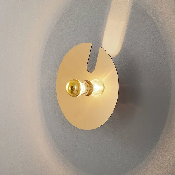 Wever & Ducré Lighting WEVER & DUCRÉ Mirro 1.0 pared 30cm negro/oro