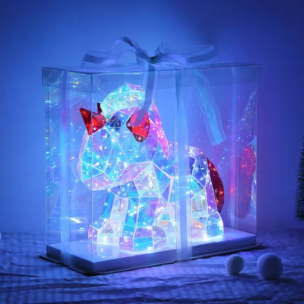 Globo Lámpara de mesa infantil LED Brondar unicornio, roja, altura 26 cm