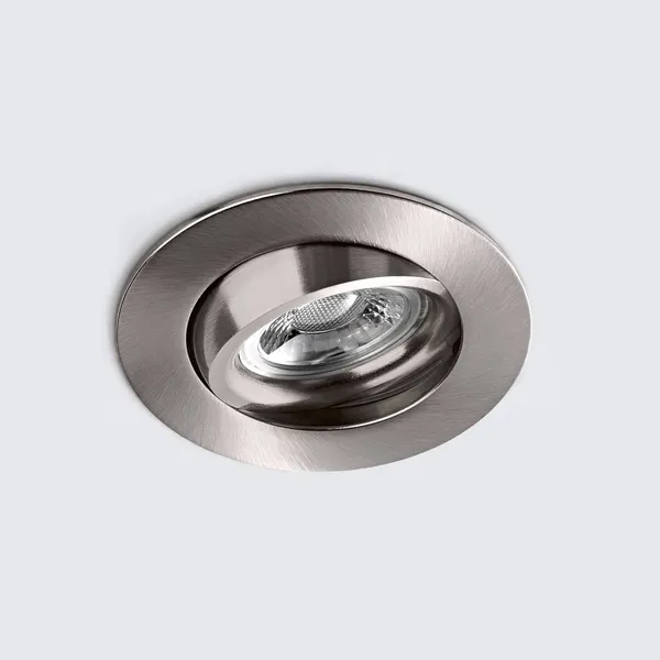 Heitronic Foco empotrado LED DL6809, redondo, níquel