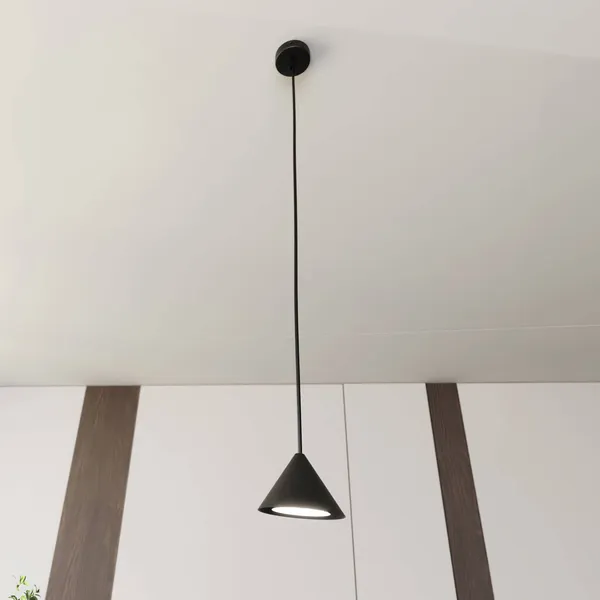 EMIBIG LIGHTING Lámpara colgante Elit, 1 luz, negro, suspensión metálica de 1 m