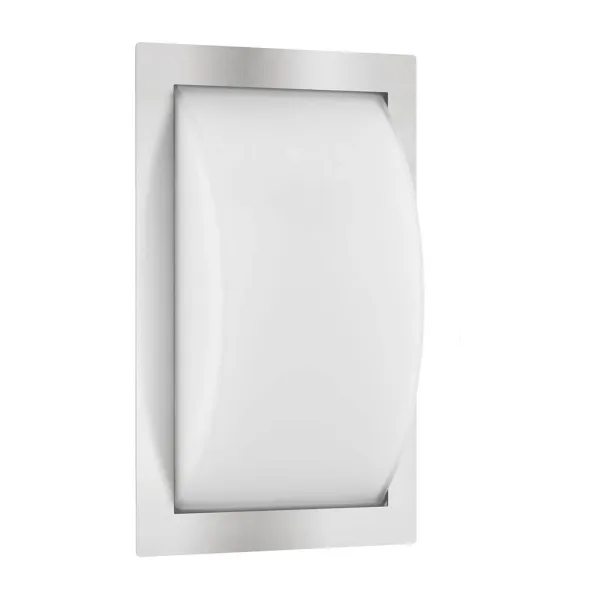 LCD Aplique LED para exterior Ivett, acero inoxidable, sensor