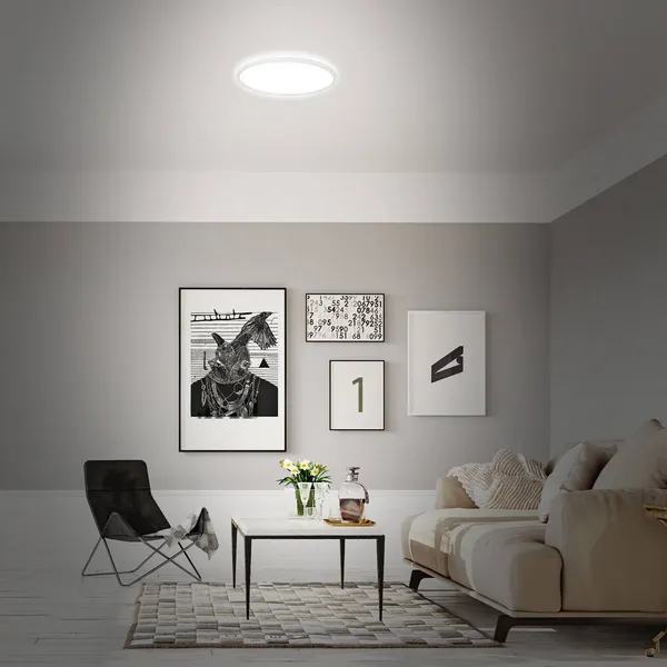 Briloner Lámpara LED de techo B smart RGBW atenuable blanco Ø 42 cm