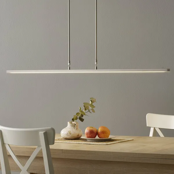 Steinhauer Zelena lámpara colgante LED, acero, longitud 122 cm, metal, CCT