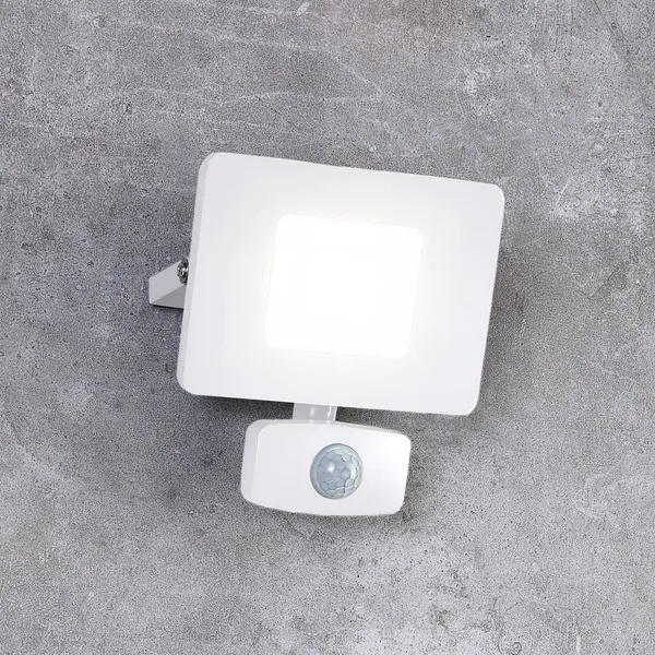 EGLO Foco de exterior LED Faedo 3, sensor, blanco, 20W