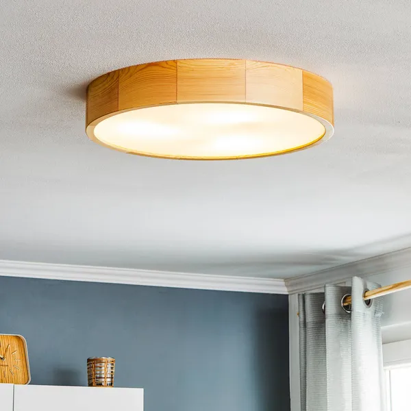 Envostar Kerio plafón, Ø 47 cm, pino natural