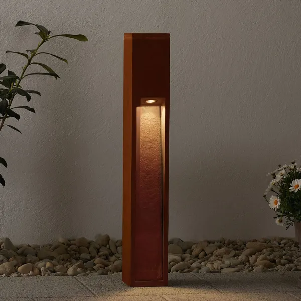 SLV Rusty Slot 80 luz de zócalo marrón óxido