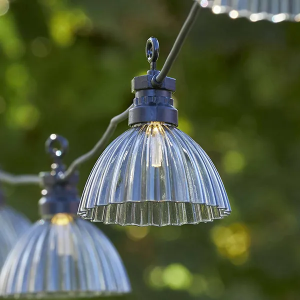 STAR TRADING Cadena de luces LED Circus Shade 12 pantallas gris