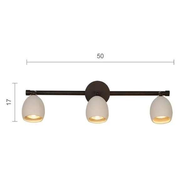 Menzel Provence mate foco de pared 3 luces