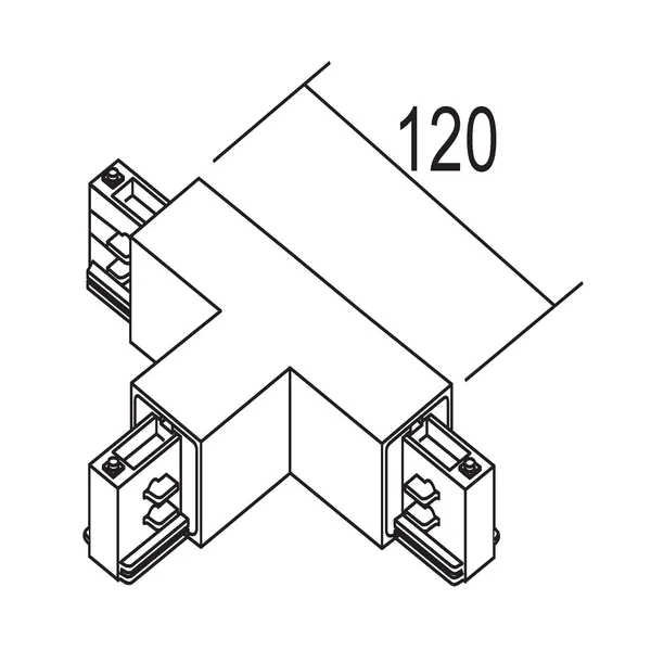 Link conector en T Ivela tierra izquierda, negro