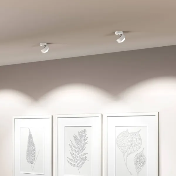 Top Light Puk! 80 Move foco LED lente mate blanco mate/cromo