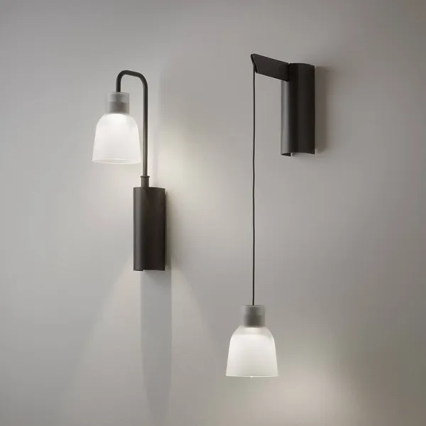 Aplique de pared LED Bover Drip A/01, cristal esmerilado, 2700 K