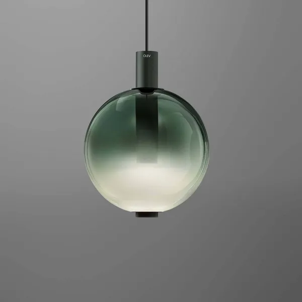 OLEV Lámpara colgante LED BEAM STICK NUANCE, verde, Ø 20 cm, 927