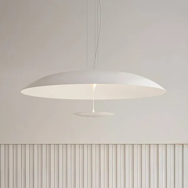 Lámpara colgante LED Karman BLANCO, Ø 92 cm, blanco, metal