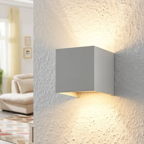 Aplique de pared Arcchio Zuzana, juego de 2, blanco, G9, 10 cm de ancho