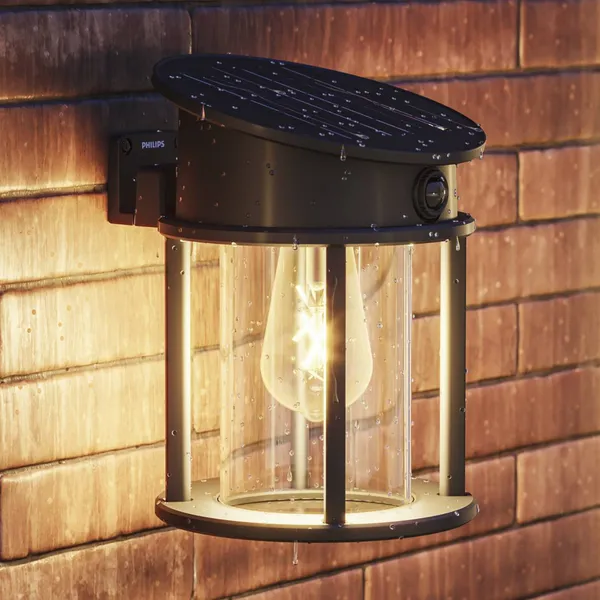 Philips Aplique LED para exterior con sensor Geri UE, redondo, IP44
