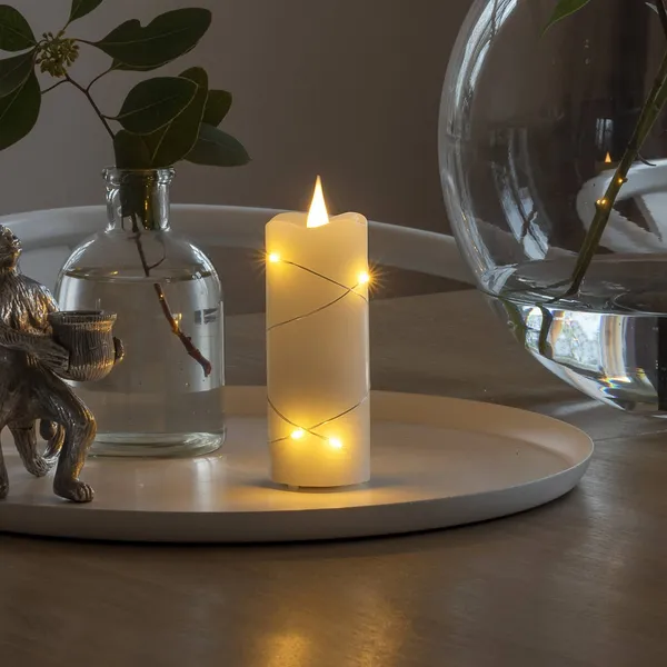 Konstsmide Christmas Vela de cera LED color de la luz ámbar 12,7 cm