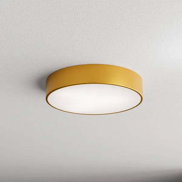 TEMAR LIGHTING Plafón Cleo 400, IP54, Ø 40 cm dorado