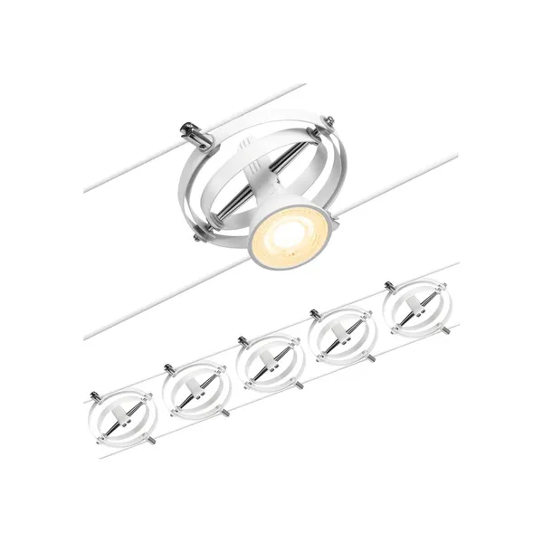 Paulmann Wire Cardan sobre cable 5 luces 5m blanco