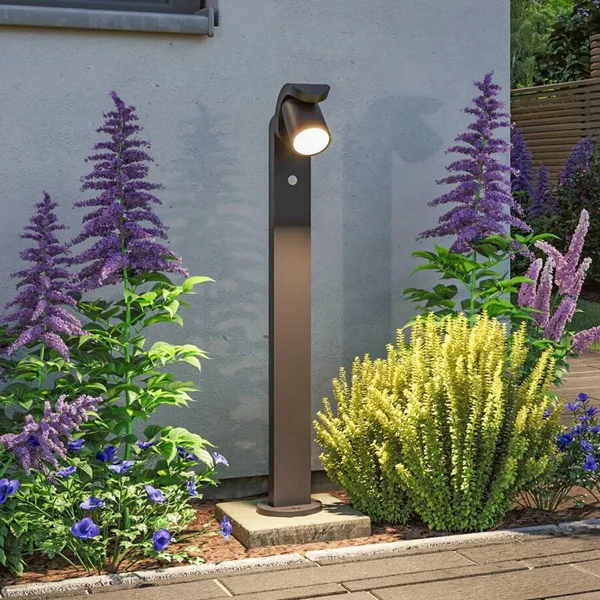 Bolardo luminoso LED Paulmann Cuff, aluminio, sensor, antracita