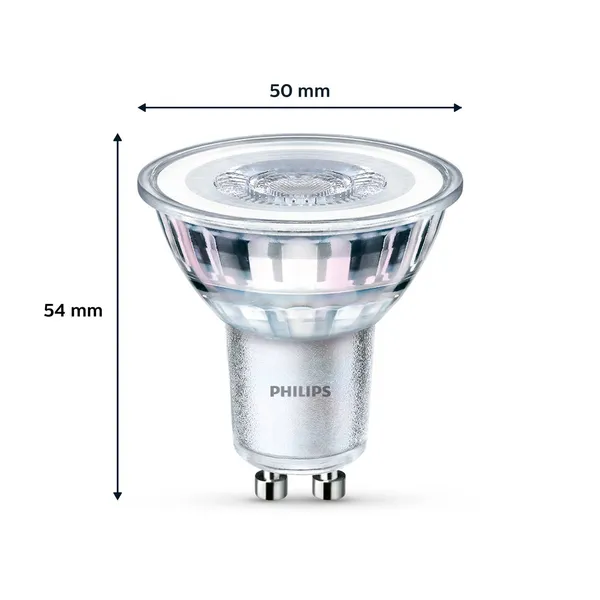Philips bombilla LED GU10 3.5W 255lm 827 claro 36° 6pcs