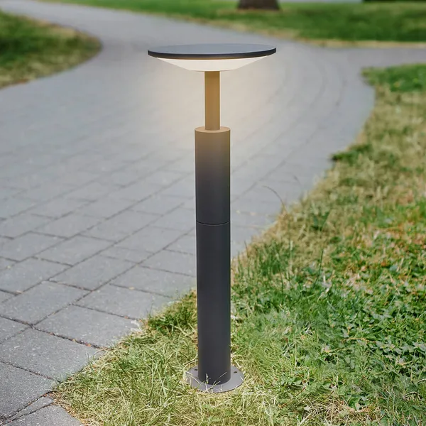 Lucande, bolardo luminoso LED Fenia, 60 cm, antracita, IP65