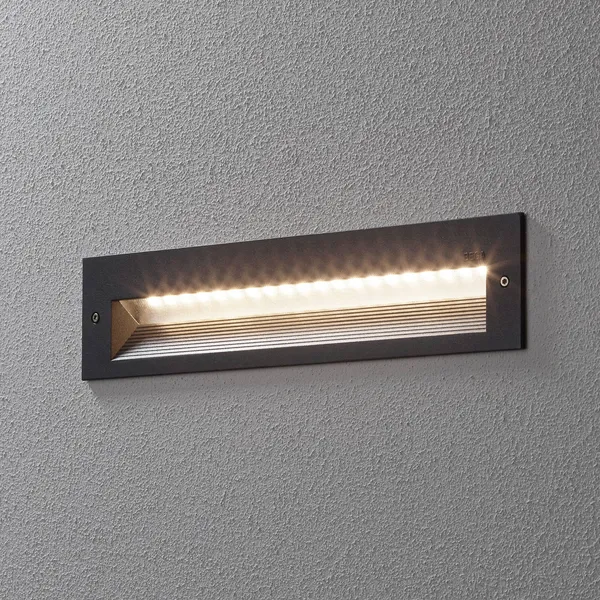 BEGA 33055 empotrado pared LED 3.000K grafito 32cm