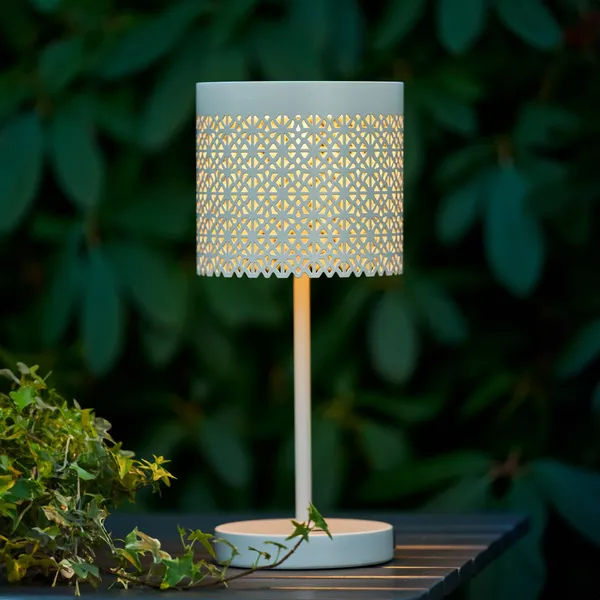 By Rydéns Maison LED con batería IP44 blanco arena