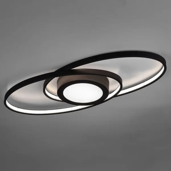 Reality Leuchten Plafón Galaxy LED, atenuable, antracita