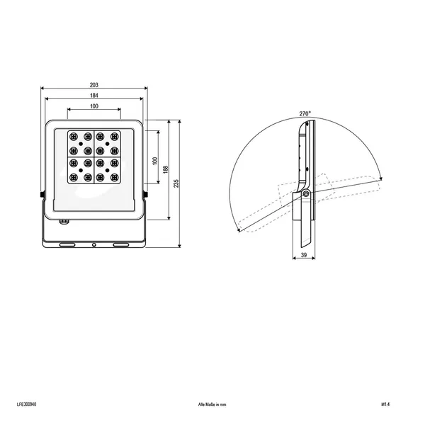 EVN Panthera LED foco exterior IP65 30W 4,000K