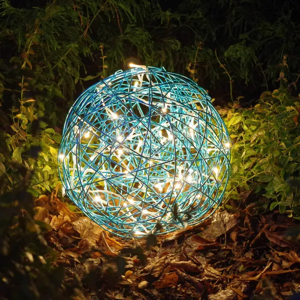 STAR TRADING Bola LED de diseño 3D Galax Fun, Ø 30 cm, azul