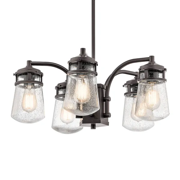 KICHLER Lámpara colgante exterior Lyndon, 5 luces