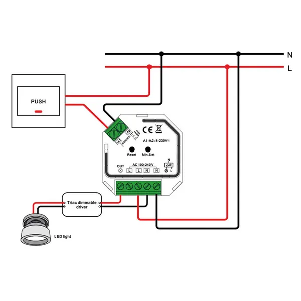 The Light Group SLC SmartOne AC Atenuador Mini 200W ZigBee LN