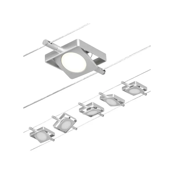Paulmann Wire MacLED LED sobre cable 5 luces cromo