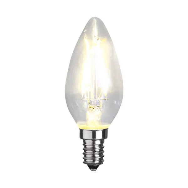 STAR TRADING Bombilla vela LED C35 filamento E14 1,5W 2.700 K