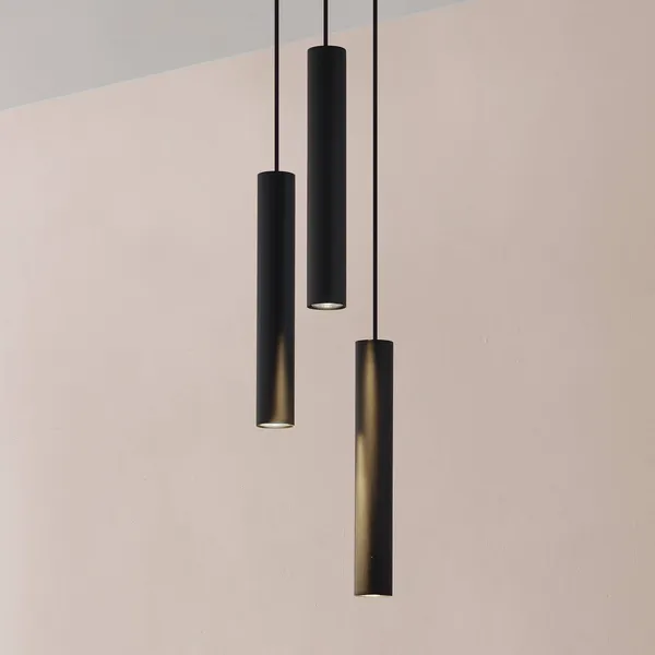 Lámpara colgante Lindby Joffrey, Ø 24 cm, negra, 3 luces, GU10