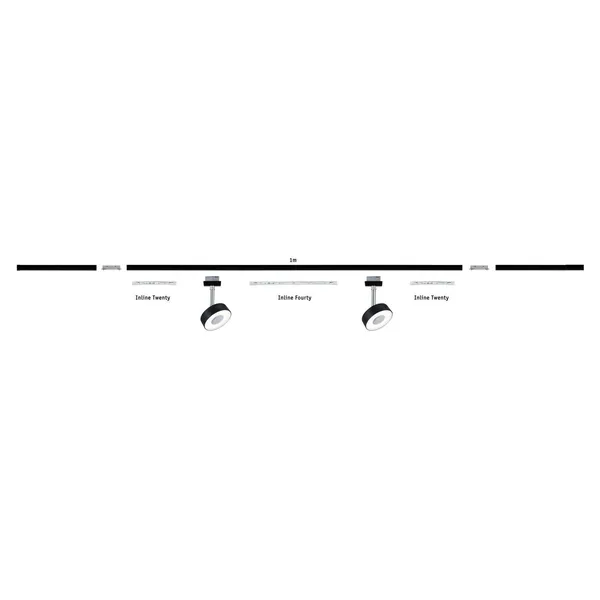 Raíl del sistema URail de Paulmann, 50 cm, negro mate