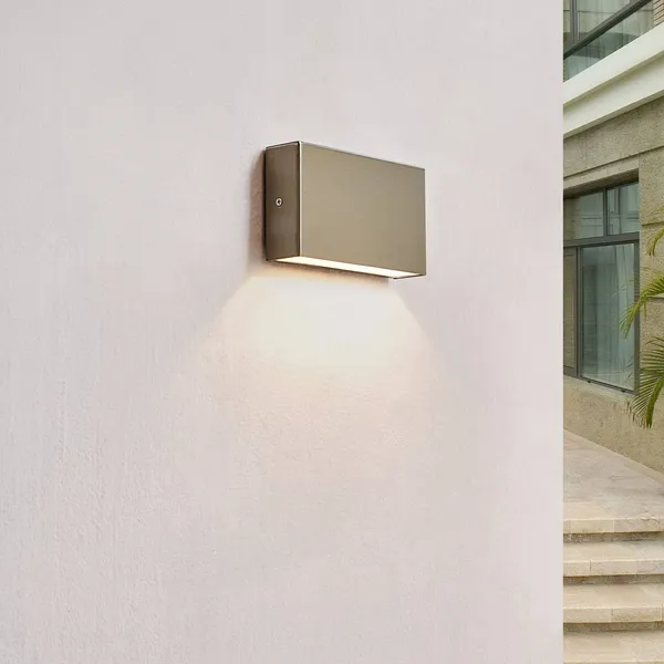 Arcchio Aplique LED para exterior Karline, 530 lm, acero inoxidable, IP65