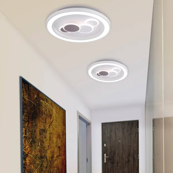 Paul Neuhaus Plafón LED Eliza, blanco, metal, Ø 60 cm