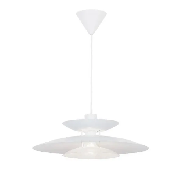 Viokef Lámpara colgante Nino, blanca, Ø 45 cm, metal