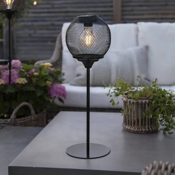 STAR TRADING Lámpara de mesa solar LED Sunlight con malla