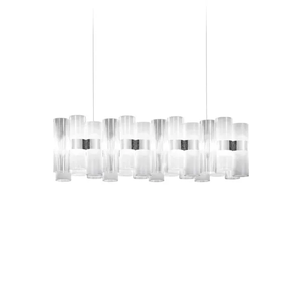 Lámpara colgante LED Slamp La Lollo, blanca, 100 cm