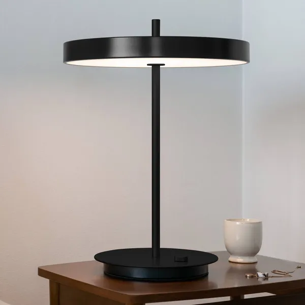 UMAGE Lámpara de mesa LED Asteria Table, USB, negro/negro