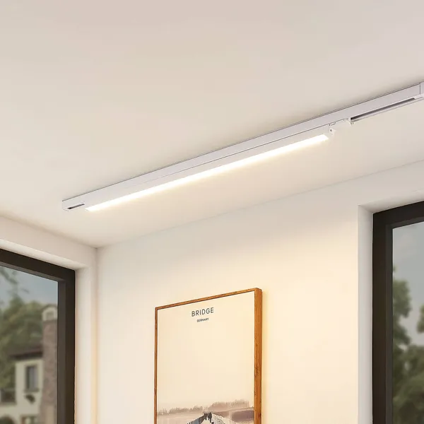 Lámpara de riel LED Arcchio Harlow, blanca, 109 cm, 3000 K